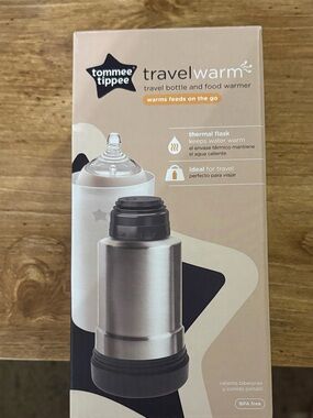Tommee Tippee TravelWarm Stainless Steel Travel Bottle - Silver